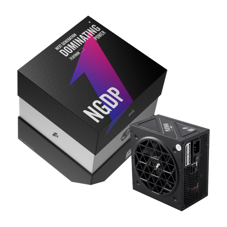 fuente de poder 1000W Platinum negra 1st Player con ventilador 120mm