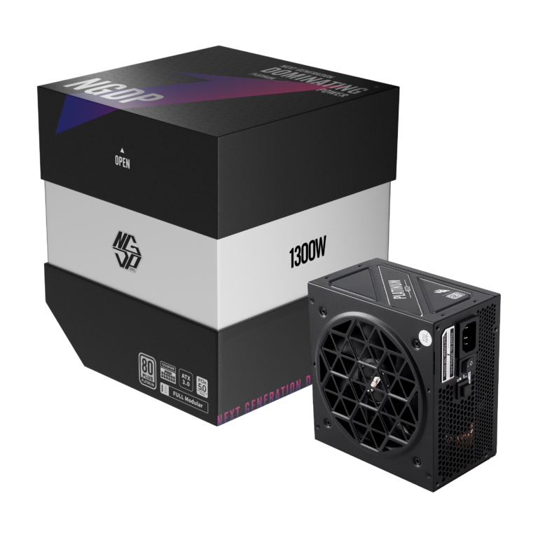 fuente de poder 1300W Platinum negra 1st Player con ventilador 120mm