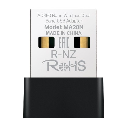 Adaptador USB Wi-Fi Mercusys MR-MA20N AC650 Nano